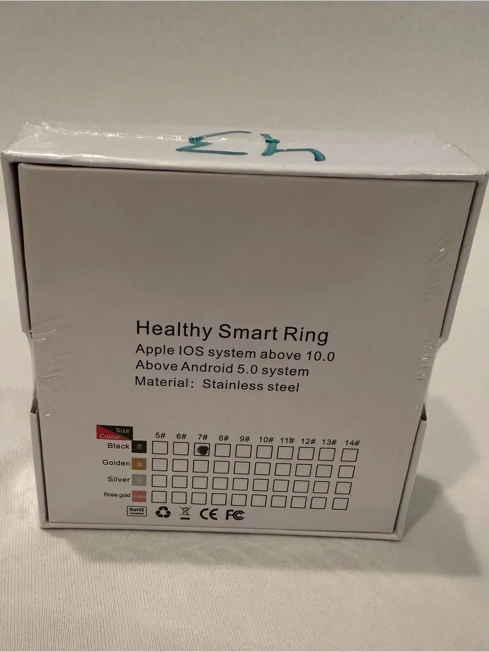 Smart Ring — Black Smart Heart Ring 7